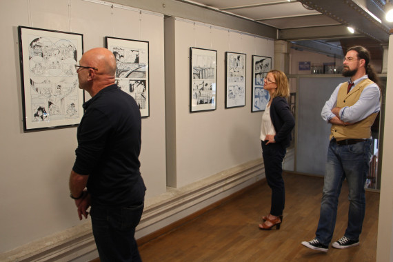 Jack Manini, Tanja Wenisch en Etienne Willem - © Daniel Fouss/Stripmuseum test